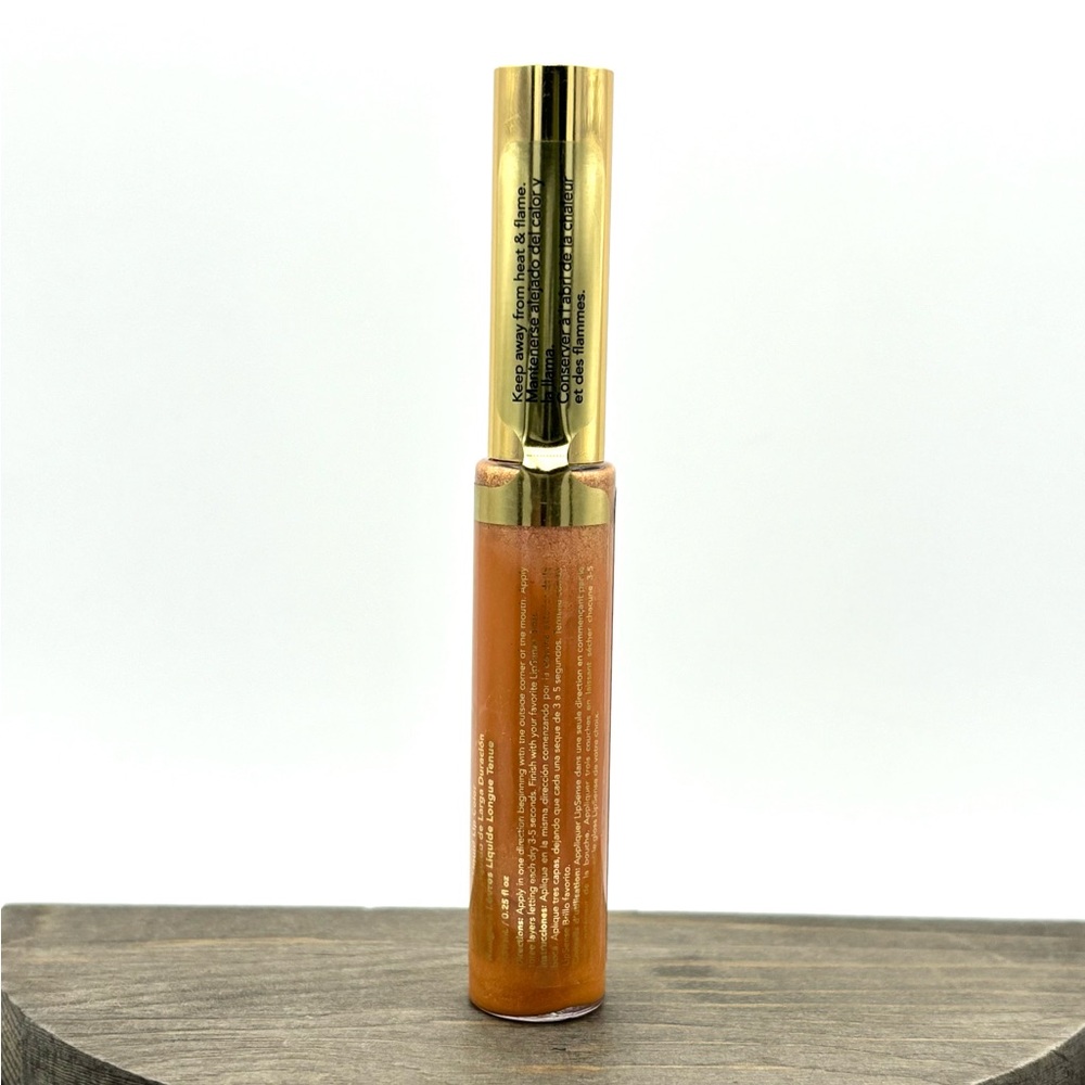 Lipsense Prosecco NEW Apricot Peach Pink Gold Glitter Long Last Liquid Lipstick - Picture 3 of 7